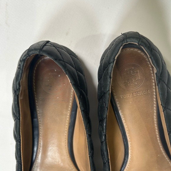 Tory Burch black quilted leather Benton ballet flats - Picture 13 of 15